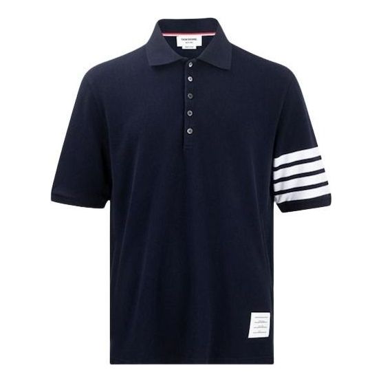 THOM BROWNE Collar Short Sleeve T-Shirt 'Navy' MJP136G-07976-415