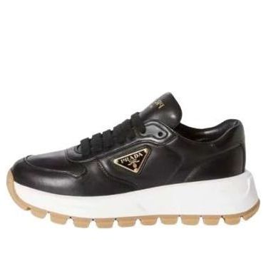 (WMNS) PRADA SS26 Prax 01 Leather Sneakers 'Black' 1E804M-038-F0632