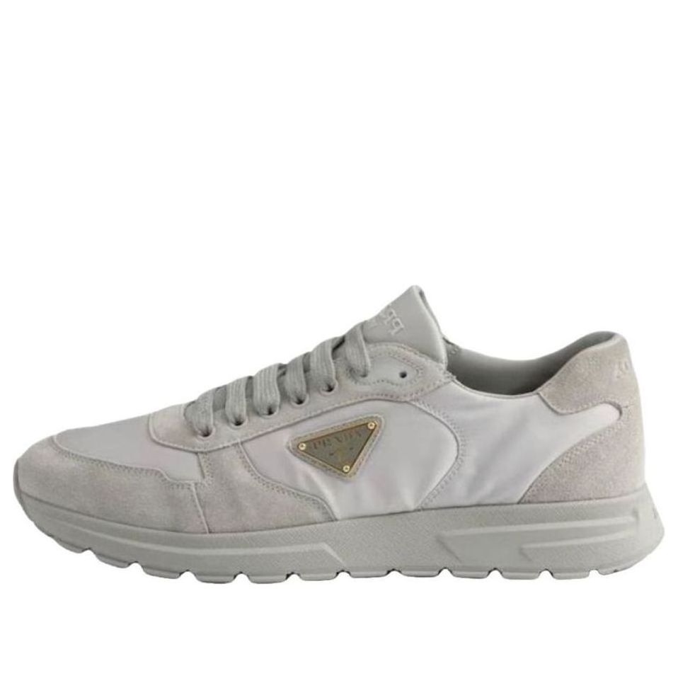 PRADA SS26 Prax 2.0 Re-Nylon and Suede Sneakers 'Cloudy Gray' 2EE436-D7C-F0424