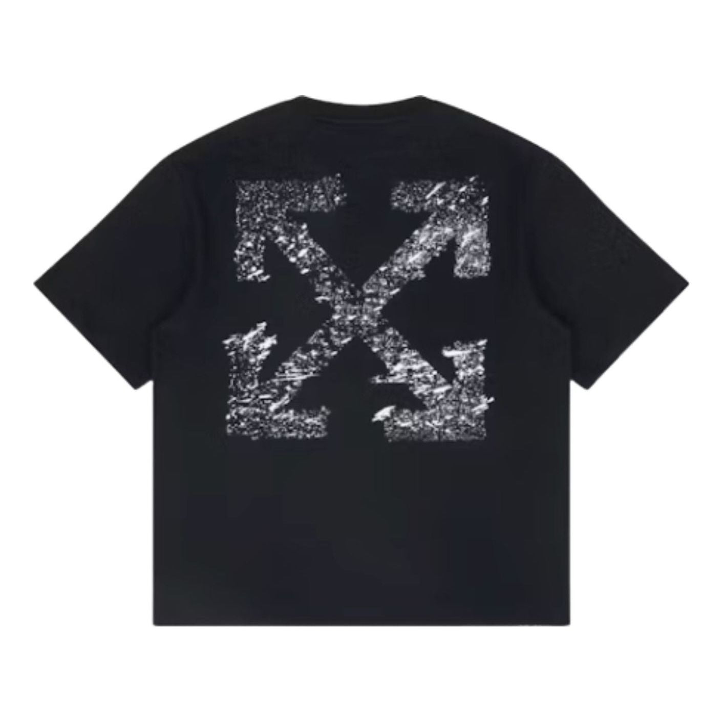 Off-White Paint Splatter Arrow Diag Fit T-Shirt 'Black' 44OWOS26T064001