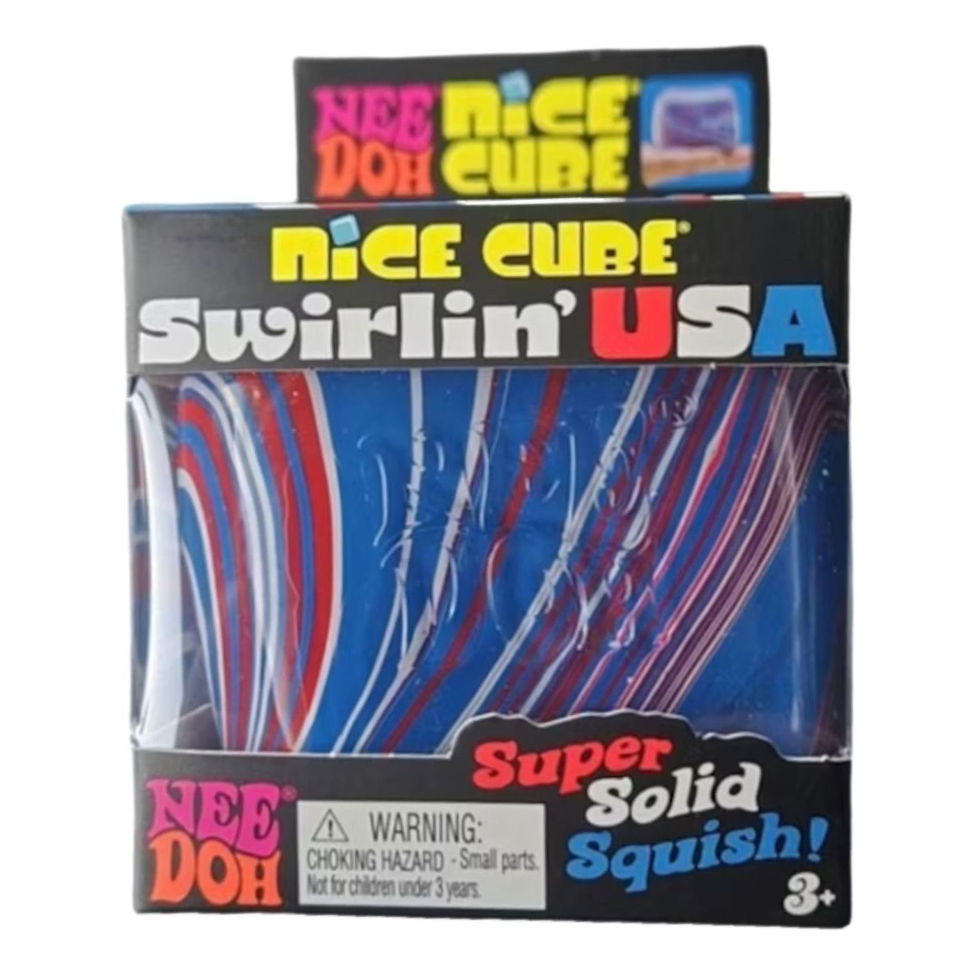 NeeDoh Swirlin USA Squishy Fidget Toy 'Red White Blue' NDUS-RWB