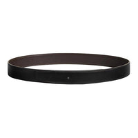 HERMES Calfskin Belt Unisex Black Width  3.2CM