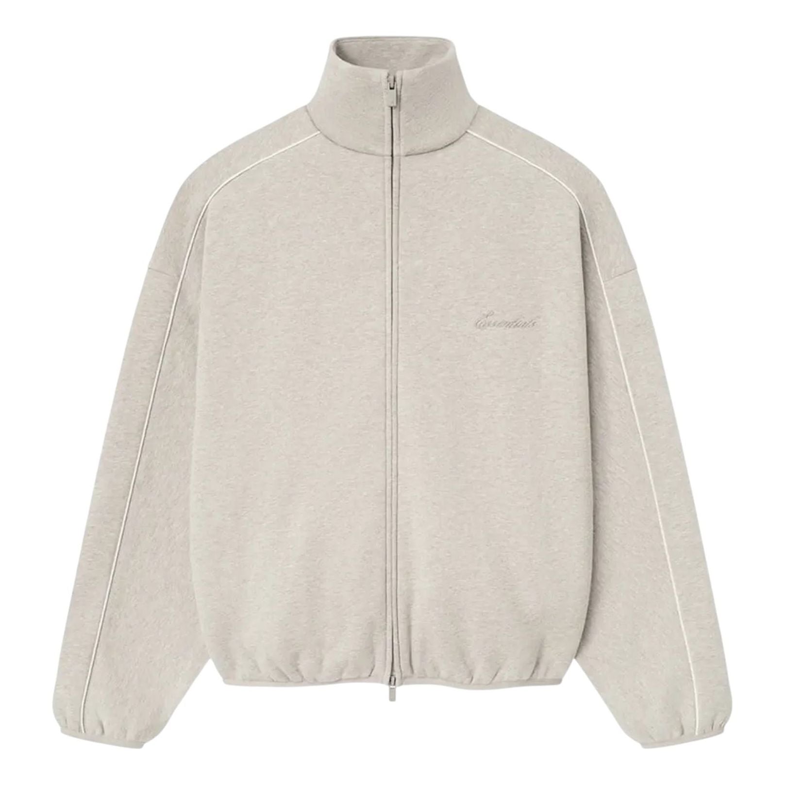Fear of God Essentials Modern Fleece Track Jacket With Piping 'Heather Stone Cloud White' 202SP256892F
