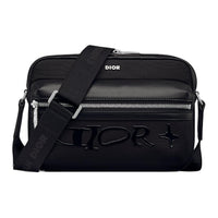 DIOR Nylon With Leather Messenger Bag, Shoulder Bag, Crossbody Bag Regular Men's Black