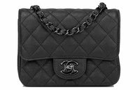 CHANEL So Black Square Chubby Shoulder Bag Crossbody Bag Women's Black