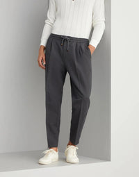Brunello Cucinelli Drawstring Pleated Tapered-Leg Trousers