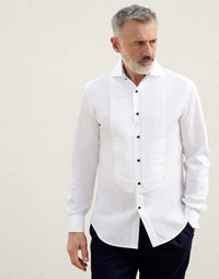 Brunello Cucinelli Pleated Bib Shirt