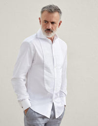 Brunello Cucinelli Pintuck-Detail Long-Sleeve Shirt