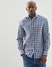 Brunello Cucinelli Check-Print Long-Sleeve Shirt
