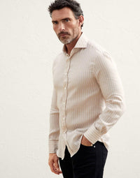 Brunello Cucinelli Long-Sleeve Striped Shirt