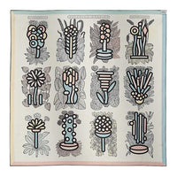 HERMES Mulberry Silk Silk Scarves Women's White