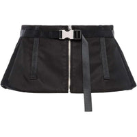 PRADA Nylon, Recycled Nylon, Metal Belt Women's Black