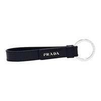 PRADA Leather Keychains Women's Black