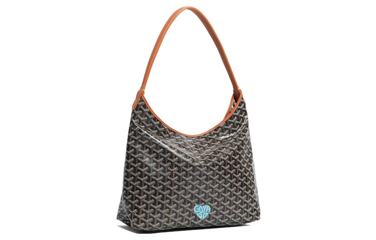 GOYARD Bohème Hobo Canvas With Leather Shoulder Bag Combo Bag Handbag, Shoulder Bag Women's