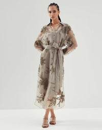 Brunello Cucinelli Sequin-Embellished Shirtdress