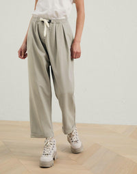 Brunello Cucinelli Drawstring Cropped Cotton Trousers