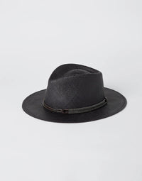Brunello Cucinelli Monili-Bead Straw Fedora Hat