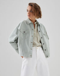 Brunello Cucinelli Button Down Leather Jacket