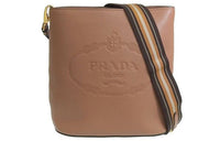 PRADA Leather Crossbody Bag Shoulder Bag Women's Brown