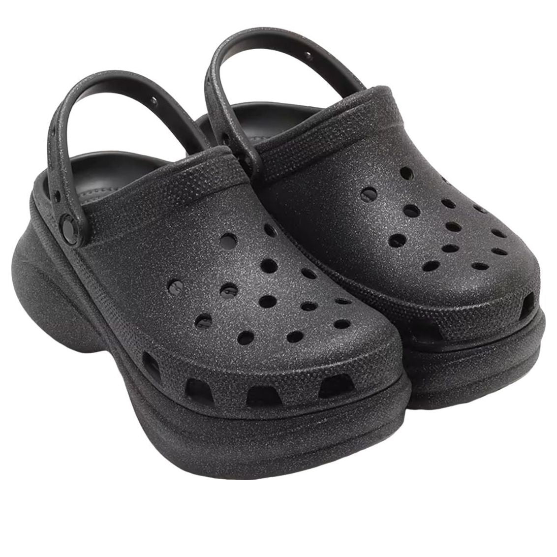 (WMNS) Crocs Bae Glitter Clog 'Black' 207261-001