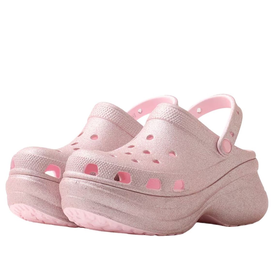 (WMNS) Crocs Bae Glitter Clog 'Pink Milk' 207261-6ZW