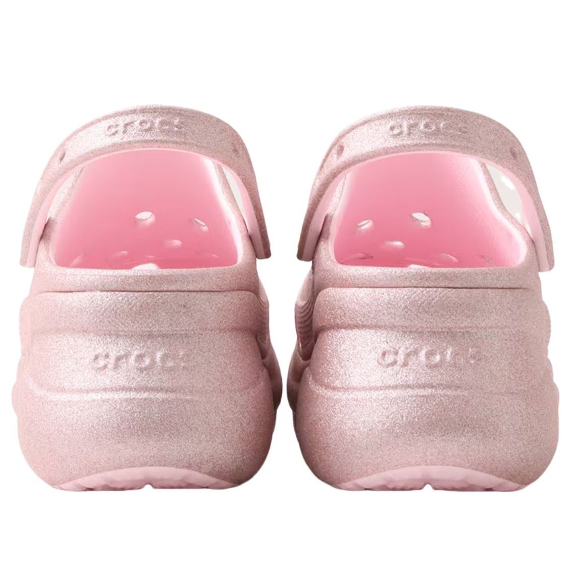 (WMNS) Crocs Bae Glitter Clog 'Pink Milk' 207261-6ZW