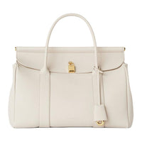 Loro Piana Cow Leather Handbag Women's Light Lime Hue & Sun Gold