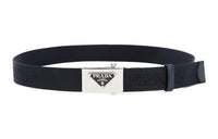 PRADA Triangle logo Woven Belt