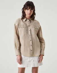 Brunello Cucinelli Monili-Embellished Buttoned Shirt