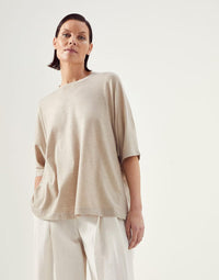 Brunello Cucinelli Short-Sleeve Knitted Top