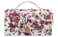 DIOR Cow Leather Shoulder Bag Crossbody Bag Handbag Mini Women's White & Red