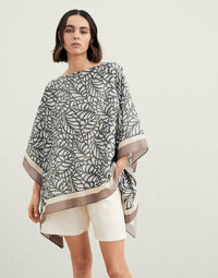 Brunello Cucinelli Graphic-Print Draped Blouse