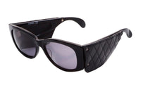 CHANEL 2000s Oval frame Diamond quilted Sunglasses