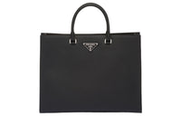 PRADA Saffiano Leather Tote Bag, Shopping Bag, Handbag Regular Men's Black