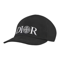DIOR Silk Baseball Caps Men's Black