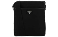 PRADA Nylon Fabric Crossbody Bag Men's Black