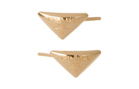 PRADA Metal Hair Clip Women's Gold