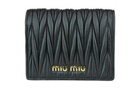 MIU MIU Sheepskin Wallet Women's Black