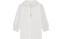 CELINE Striped Tie Detailed Top