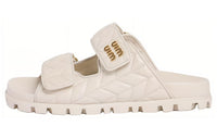 MIU MIU Slide Slippers Women's White