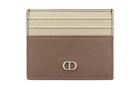 DIOR Grained Calfskin Card Holder Men's Khaki