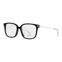 PRADA Plate Frame Metal Square Eyeglass Frames Unisex Black/Gray