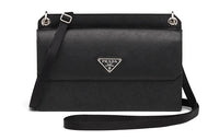 PRADA Leather Crossbody Bag, Shoulder Bag Men's Black