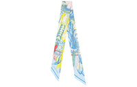 HERMES Silk Scarves Unisex Blue Yellow