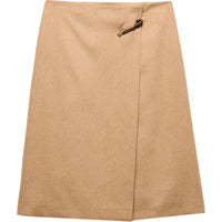 PRADA FW24 Casual Long Skirts Women's Camel