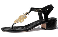 CHANEL Strap Sandals Women's Black