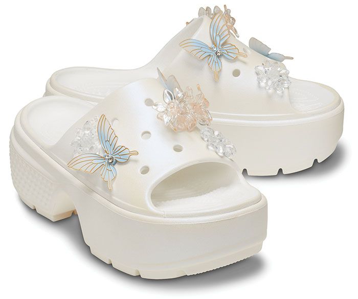 (WMNS) Crocs Stomp Slides 'White' 210180-100
