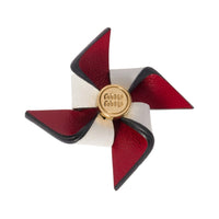 MIU MIU Brass Brooches Women's Red