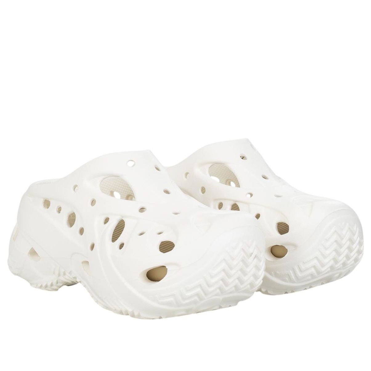 (WMNS) Crocs Caged Clog 'Chalk' 211141-0WV