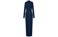 SAINT LAURENT Long-Sleeved Dresses Women's Sea Blue